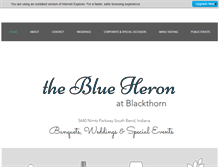 Tablet Screenshot of blueheronevents.com